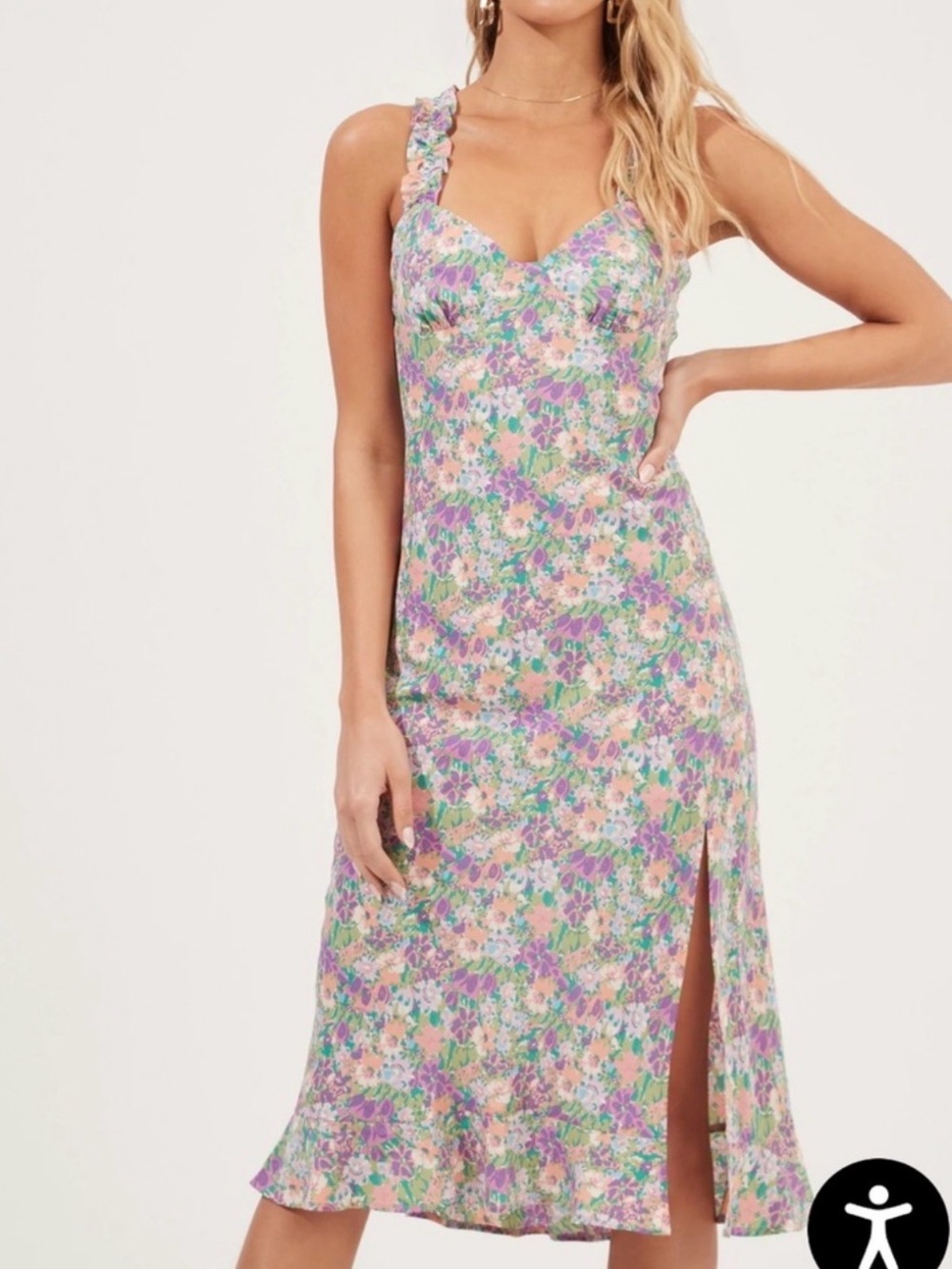 ASTR the Label Floral Midi Dress